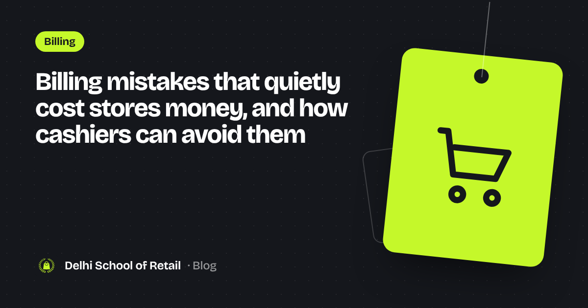 Illustration of a shopping cart on a lime price tag, for billing and POS