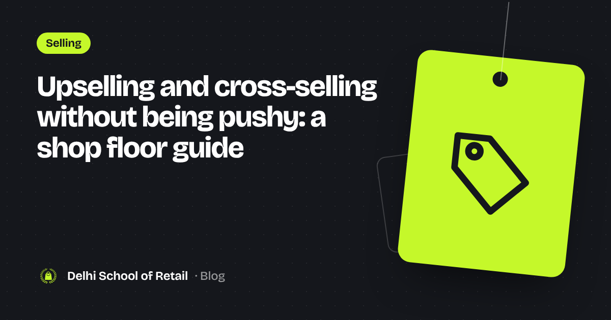 Illustration of a price tag on a lime background, for upselling and cross-selling